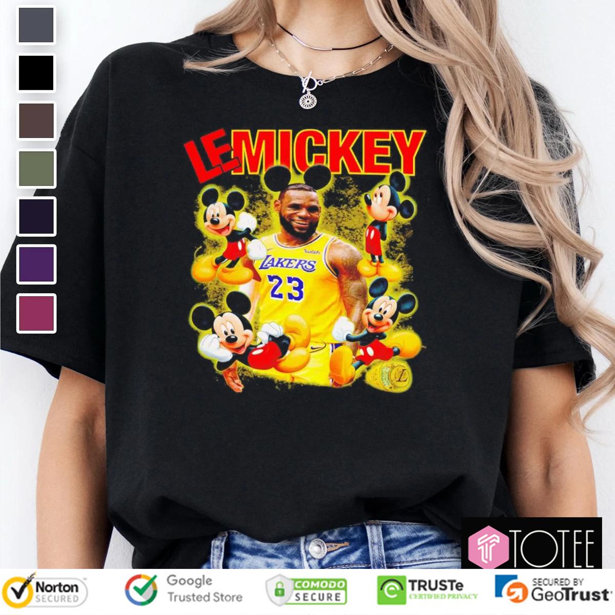 Lakers Lebron James 23 Disney Mickey Mouse T-Shirt