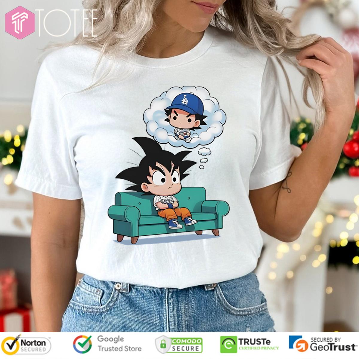 Son Goku Parody Shohei Ohtani Dodgers Dragon Ball T-Shirt
