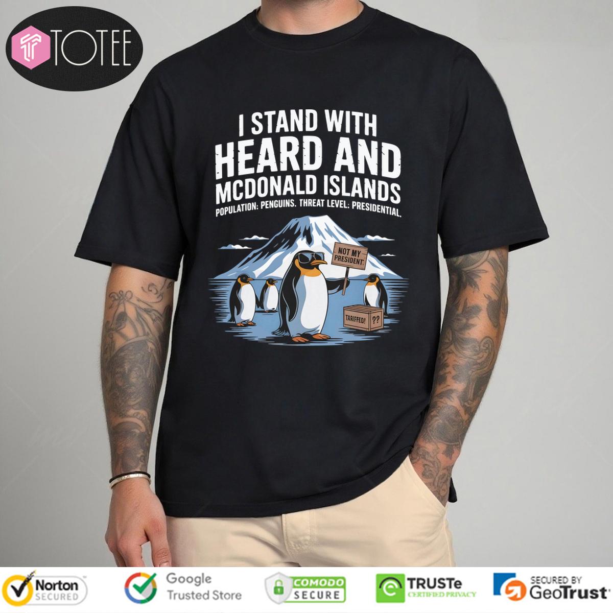 Support Penguins: Get Your I Stand With Heard Island Shirt Now!